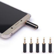 GBSELL 5pc Generic 4-Pole Combo Headset Audio 3.5mm Male To 3.5mm Female Adapter for iPhone Moto Samsung HTC LG...