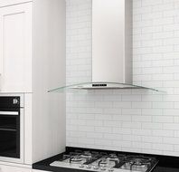 Ancona GCC430 Wall-Mounted Glass Canopy Style Convertible Range Hood, 30-Inch, Stainless Steel N3