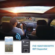 Matego Wi-Fi FHD 1080P Dash Camera 150 Degree Wide Angle Dashboard Car Camera DVR with G-Sensor WDR Loop Recording...