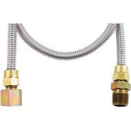 DORMONT 20-3132-48B(BAGGED) Gas Dryer &amp; Water Heater Flex-Line (1/2" OD; 3/8" ID; 48" gas dryer fitted with 1/...