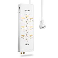 BESTEK 12-Outlet Power Strip Surge Protector 6-Foot Cord with Dual Smart USB and Ethernet / Cable / Satellite... N7
