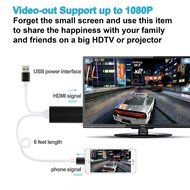 1080P iPhone Lightning 8 Pin to HDMI Cable Connector,BAIVON 6.5 Feet HD High Speed HDTV Converter Adapter with... N26
