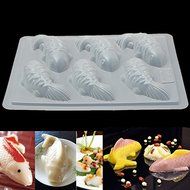 Cute 3D Koi Fish Cake Chocolate Molds Pan Jelly Handmade Sugar Craft Mold Mould