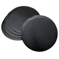 Set of 3 Round Silicone Mold Cake Baking Pans Includes 5 Laminated Grease Proof Cardboard Cake Circles N6