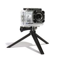 LUMITEM SILVER ACTION CAMERA 2.0-Inch 1080P FHD Waterproof INCLUDING MEMORY &amp; SELFIESTICK