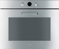 Smeg Evolution Series SC770U 27" Single Electric Wall Oven with 3.0 cu. ft Multifunction European Convection 10...
