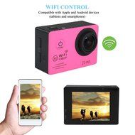 SJ7000 Action Camera 2-inch LCD HD Waterproof Wifi Sports Cam Camcorder (Pink) N2