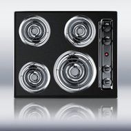 Summit TEL03 24" Black Electric Coil Cooktop