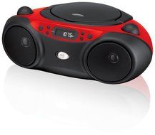 Portable, GPX, Inc. Portable Top-Loading CD Boombox with AM/FM Radio and 3.5mm Line In for MP3 Device - Red/Black... N2