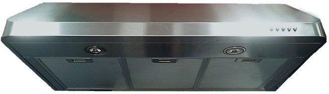 Verona VEHOOD3610 36&quot; Under Cabinet Range Hood with 600 CFM Power 2 LED Lights 3 Fan Speeds and Rounded Seamless...