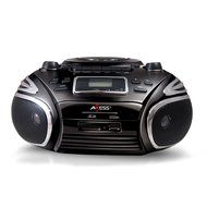Axess Portable AM/FM Radio, CD/MP3 Player, USB/SD Cassette Recorder Boombox