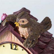 Novelty Fashion Creative European Rural Silent Bedroom Decorative Bird House Desk Clock N3