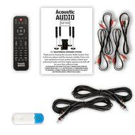 Acoustic Audio AAT1000 Tower 5.1 Speaker System with USB Bluetooth and 2 Extension Cables N6