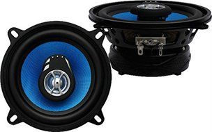 Catchnew&reg; 1 Pair Of 4 Inch Black Coaxial Car Speakers Common To All Vehicles Blue