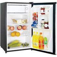 1 - 3.5CBFT REFRIGTR STNLS, 3.5 Cubic-ft Refrigerator (Stainless Look), 3.5 cu ft capacity , In-door storage shelves...