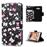 Galaxy Grand Prime Case,Samsung Galaxy Grand Prime Case - Wallet Flip Stand Case PU Leather Case with Shockproof... N17