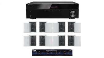 Distributed Home Audio Whole House Sound System- Flush Inwall Speakers for 4 Rooms