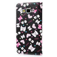 Galaxy Grand Prime Case,Samsung Galaxy Grand Prime Case - Wallet Flip Stand Case PU Leather Case with Shockproof... N19