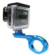 DURAGADGET Ultra-Strong Forged Aluminium Handlebar Mount in Blue For GoPro Hero 4 Session, HERO 4, 3+, 3, 2, 1... N2