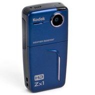 Kodak Blue Zx1 Pocket Video Camera Bundle w/ 2GB SD Card, Bag and Charger