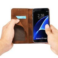 Samsung Galaxy S7 Edge Wallet Pouch, TYoung Classic Breathable Artificial Leather Skin Retro Style Multi-function... N4
