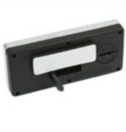Silver Tone Black Rectangle Car Dashboard LCD Display Digital Clock N2