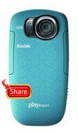 Kodak PlaySport (Zx5) HD Waterproof Pocket Video Camera - Aqua (2nd Generation) N4