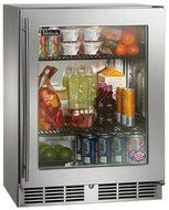 Perlick Signature Series HH24RS-3-3L 24" 3.1 cu. ft. Compact Refrigerator with RAPIDcool Forced-Air 525 Btu Compressor...