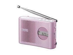 SONY FM / AM PLL synthesizer pink handy portable radio ICF-M55 / P