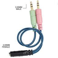 ENVEL 3.5mm Jack Cable Adapter Kit Mutual Convertors for PC headset and Smartphone Tablet Earphone with Headphone... N11