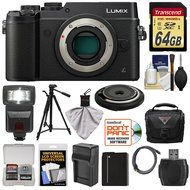 Panasonic Lumix DMC-GX8 4K Wi-Fi Digital Camera Body (Silver) with 12-35mm f/2.8 OIS Lens + 64GB Card + Battery... N4