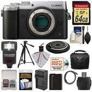 Panasonic Lumix DMC-GX8 4K Wi-Fi Digital Camera Body (Silver) with 12-35mm f/2.8 OIS Lens + 64GB Card + Battery... N6