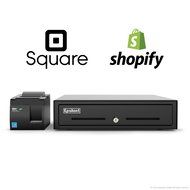 SQUARE and SHOPIFY POS HARDWARE BUNDLE - Star Micronics TSP143IIILAN 39464910 ETHERNET (LAN) Printer and Epsilont... N2