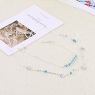 Oligex(TM) Silver &amp; Gold Bohemian Charm NeckFor Women Coin Bead Chain MultiLayer Fashion Bohemian Turquoise NeckPendant N6