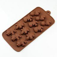 Wholeport 12 Cavities Dinosaurs Silicone Cake Mold Mould Cake Pan Handmade Biscuit Mold N3