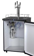 Kegco Full-Size Digital Homebrew Kegerator Triple Faucet Ball Lock Keg Dispenser Stainless N8