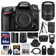 Nikon D7200 Wi-Fi Digital SLR Camera Body with 18-300mm VR Lens + 64GB Card + Case + Flash + Battery/Charger +... N7