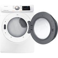 Samsung DV42H5200GW 7.5 Cu. Ft. Front-Load Gas Steam Dryer with Sensor Dry, White N2