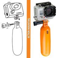 Action Cam Floating Hand Grip Mount with Wrist Strap , Universal Tripod Adapter and 180-Degree Articulation by...