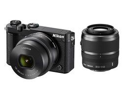 Nikon 1 J5 double zoom lens kit [black]- International Version (No Warranty)