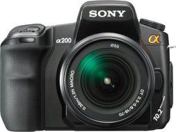 Sony Alpha A200K 10.2MP Digital SLR Camera Kit with Super SteadyShot Image Stabilization with 18-70mm f/3.5-5.6... N11