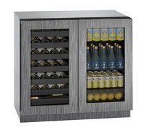 U-Line U3036BVWCINT00A Built-in Beverage Center and Wine Storage, 36", Stainless Steel