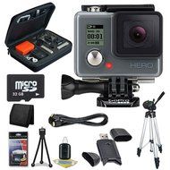GoPro HERO Action Camera + 32GB microSD Class 10 Memory Card + Micro HDMI Cable + Custom GoPro Case for GoPro... N2