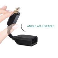 DIZA100 Any Angle Adjustable Rotation HDMI Male to Female Swivel Adapter Converter Black N2