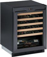 U-line 1175WCB13: Black Reversible, lock model 1000 Series / 24" Wine Captain &reg; / Signature Triple Temperature...