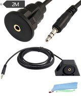 2M 3.5mm male to 3.5mm Female Car Truck Dashboard Waterproof Flush Mount 3.5mm 1/8" AUX Audio Jack Extension Cable... N5