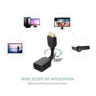 DIZA100 Any Angle Adjustable Rotation HDMI Male to Female Swivel Adapter Converter Black N5