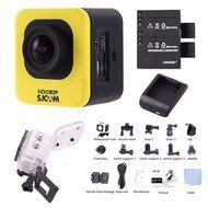 SJCAM M10 Kit + Extra EACHSHOT Battery + Charger, Cube Mini Full HD Action Sport Camera Simple Version Kit (Yellow)