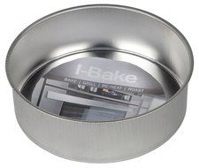 I-Bake 1-Piece 12 x 3-inch Tin Plate 12-inch Round Tin Plate Cake Tin, Sliver
