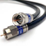 50ft RG6 Coaxial Cable WEATHER SEAL ANTI CORROSION BRASS COMPRESSION CONNECTORS ASSEMBLE IN USA UL ETL CMR rated...